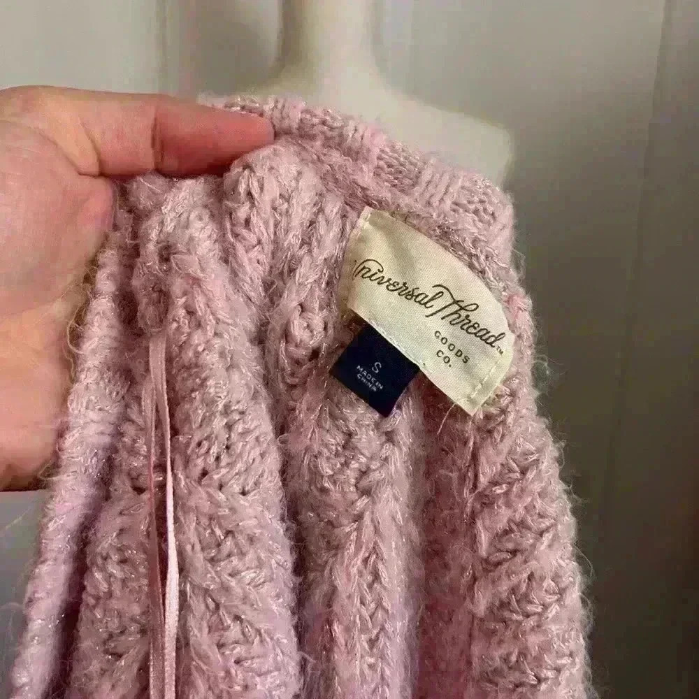 Pink universal thread sweater top cradigan - Picture 11 of 11